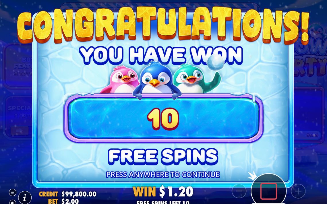 Free Spins round with sticky WILDs on the grid